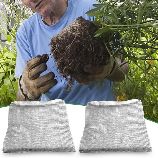 Gyökérvédő Kosarak A Növényekhez Rozsdamentes Acélból Származó Gyökérhuzal Kosár Nagy Teherbírású Növényvédő Újrahasznosítható Állatok - Image 4