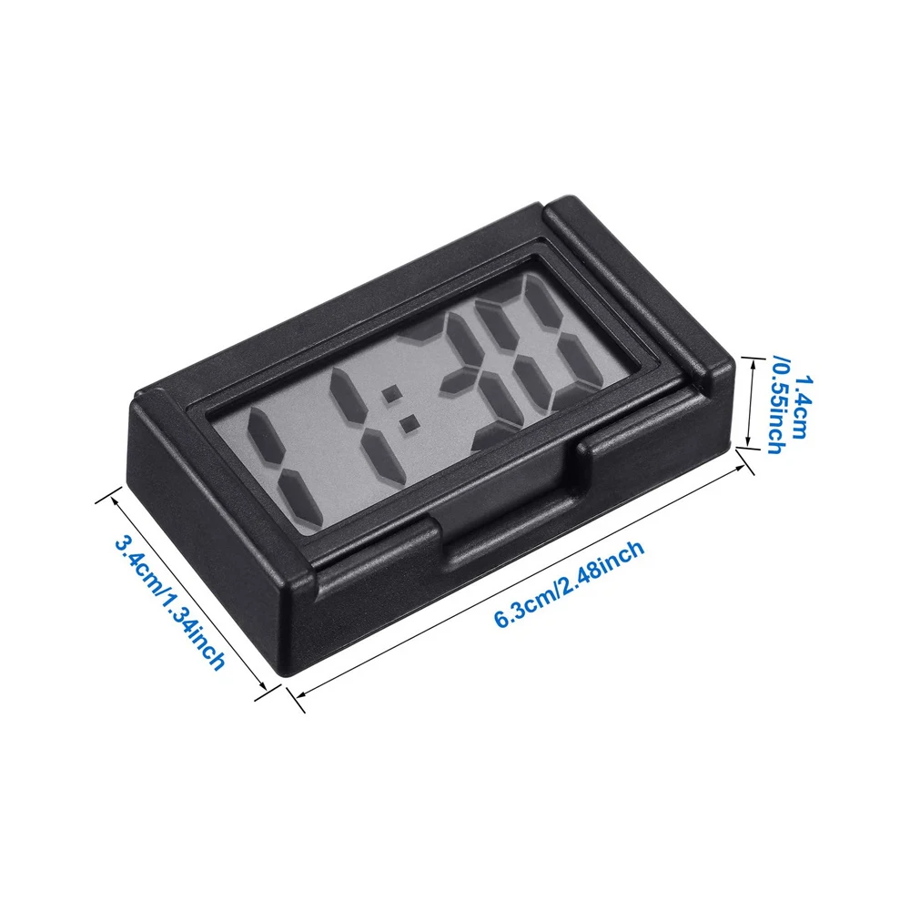 LCD digital clock Digital clock Mini Car Dashboard Digital Clock Vehicle Self-Adhesive Clock with LCD Time Day Display Automotive Stick On Watch for Cars