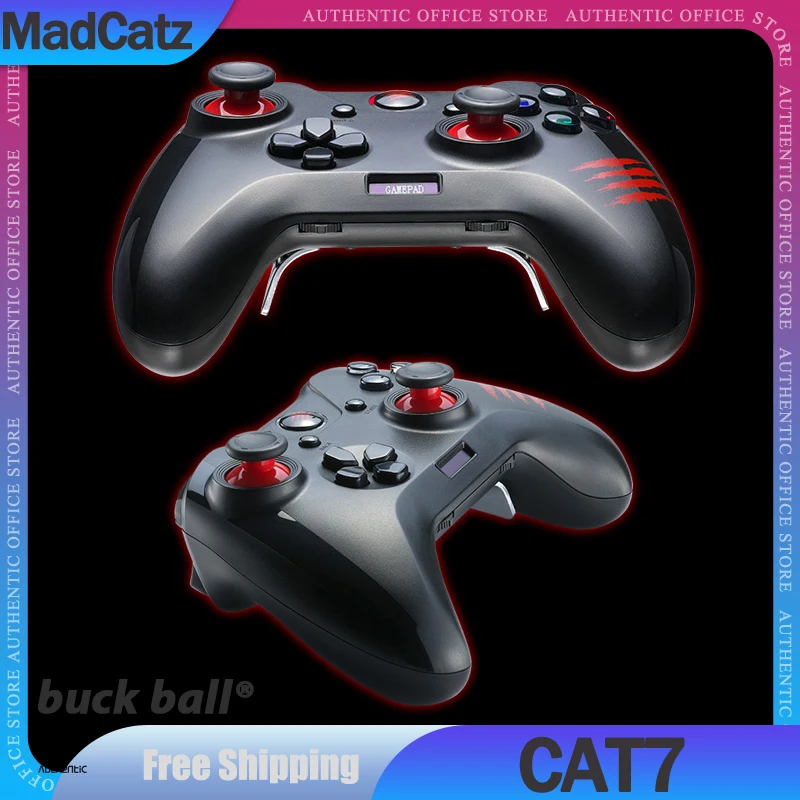 

Madcatz Cat7 Gamepad Wired Gaming Controller With 6 Programmable Buttons Oled Control Panel Gamepad For Pc Android Children Gift