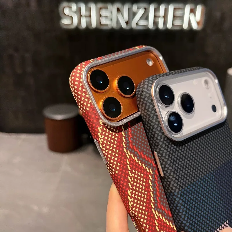 Enhanced Armor Case with MagSafe Compatibility - Abstract Pattern, Lens Protection Shell