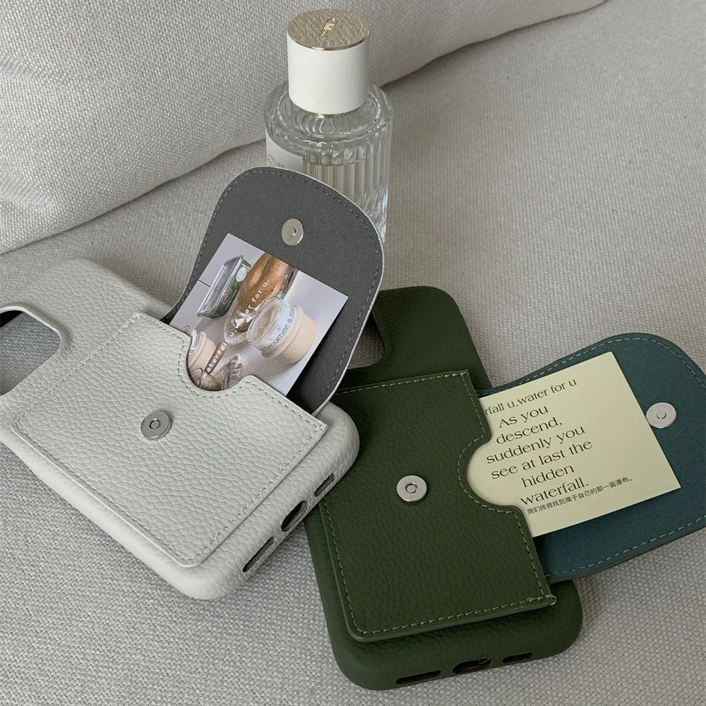 Luxury PU Leather Phone Case with Card Slot Holder and Wallet Back Cover