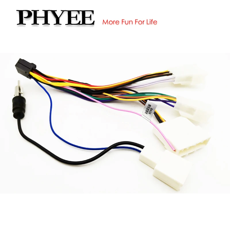 

Radio Wiring Harness 16 Pin Plug Antenna Connector Car Audio Head Unit Cable Adapter for Toyota Corolla Yaris RAV4 Camry Hilux