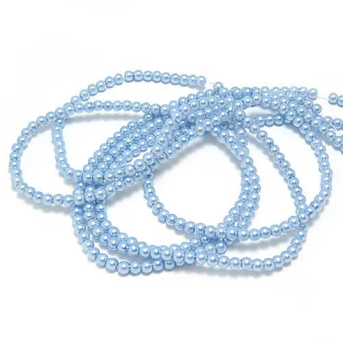Vibrant Glass Dyeing Color Round Imitation Pearl Beads for DIY Jewelry and Accessories