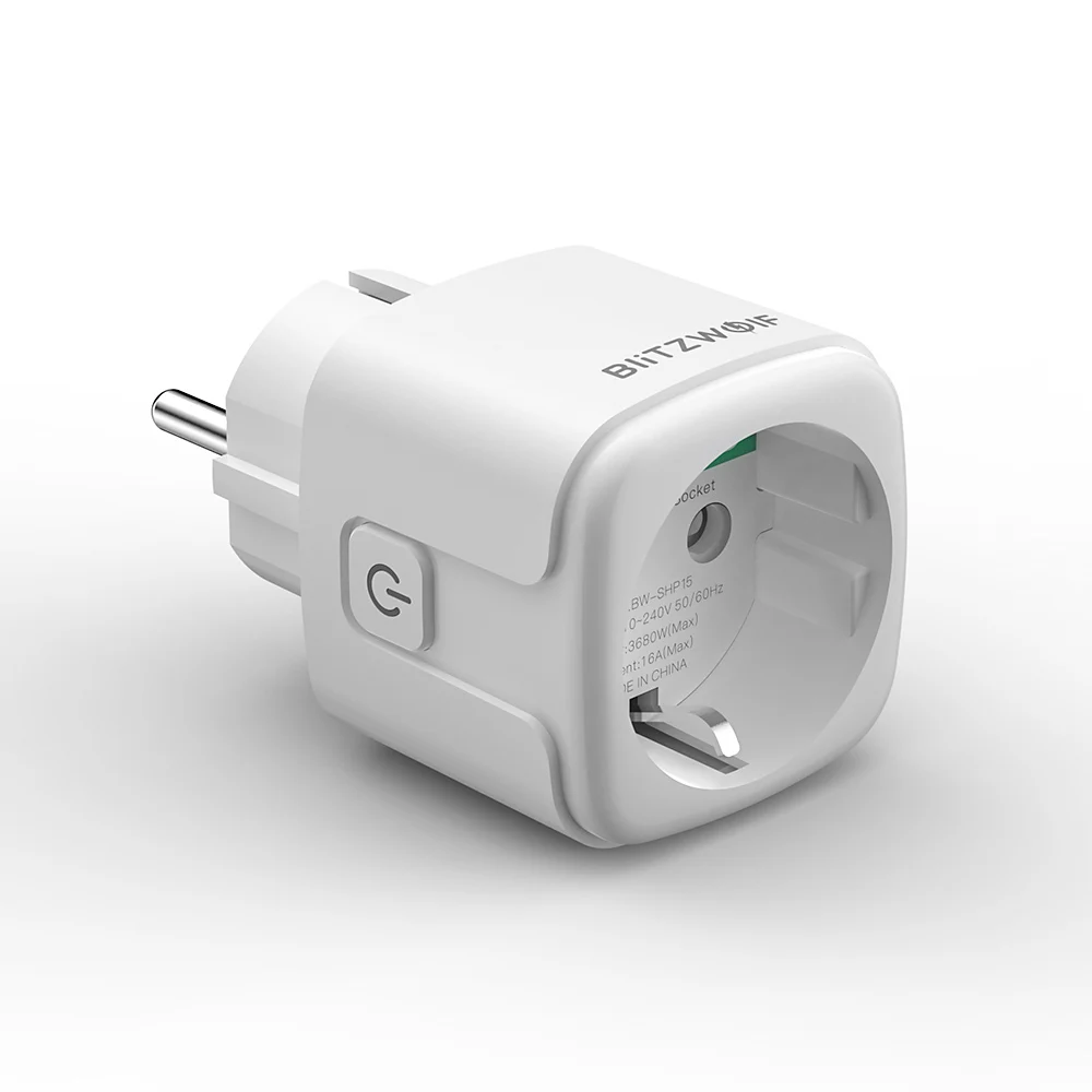 BlitzWolf BW-SHP15 Zigbee 3.0 Ʈ ÷ , EU ÷  ܼƮ,   Ÿ̸  , Alexa Բ ۵, 3680W, 16A