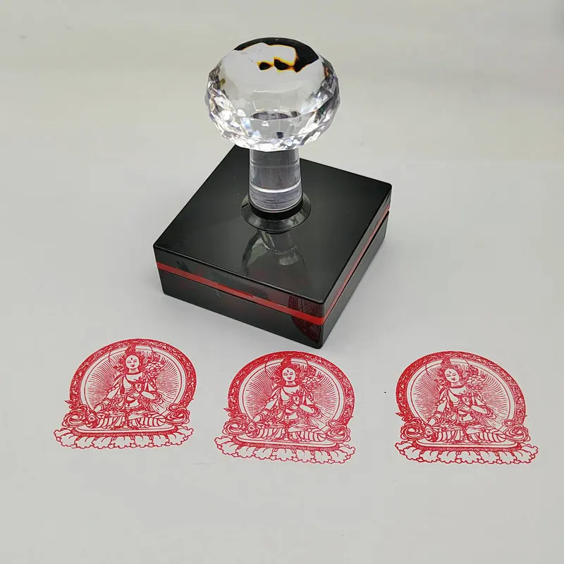 White Tara Buddha seal, Buddhist seal, Buddhist supplies, automatic oil, photosensitive seal 2