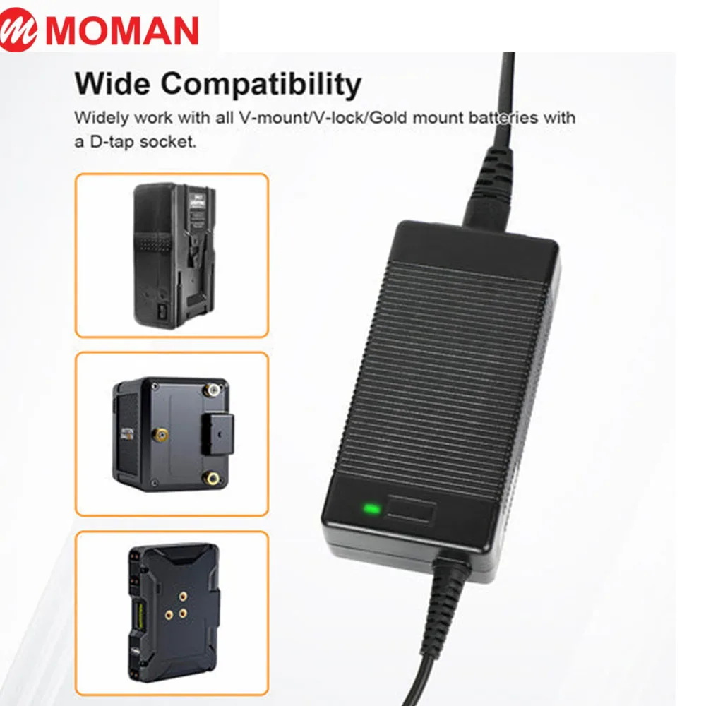 

Moman Tap50 D-Tap Charger for External Camera Batteriey V Mount 100v-240v for Power 99S Power140