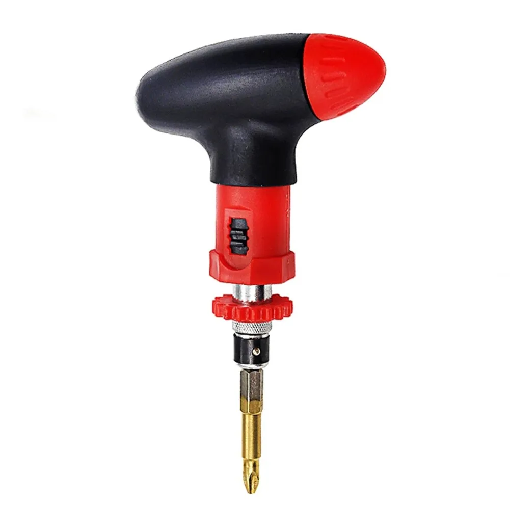 

Manual T-Type Ratchet Screwdriver Quick Bolt Driver Batch 6.35mm Rotate Forward Reverse Aluminium Alloy Screwdriver