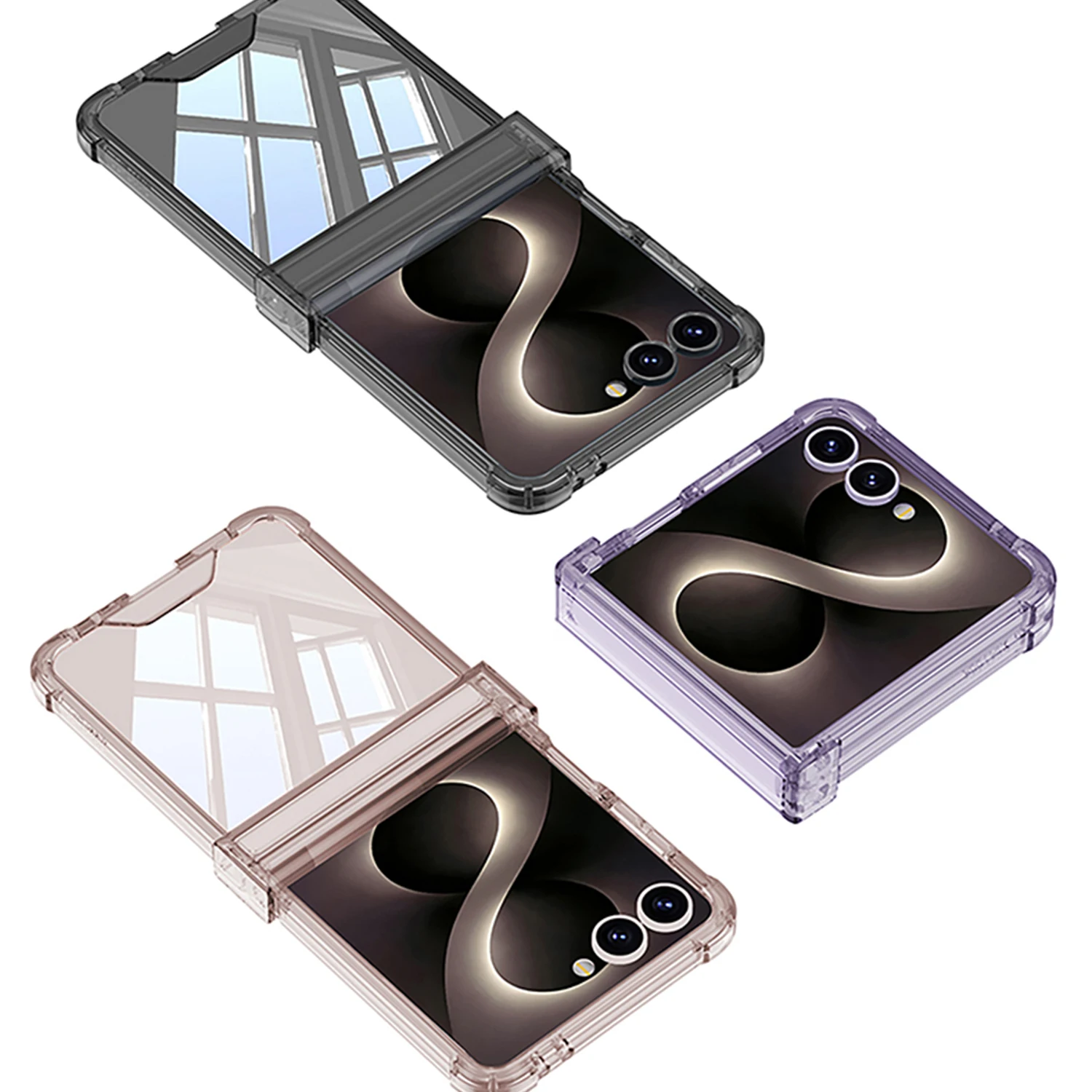 Durable Four-Corner Anti-Drop Transparent Hinged Phone Case