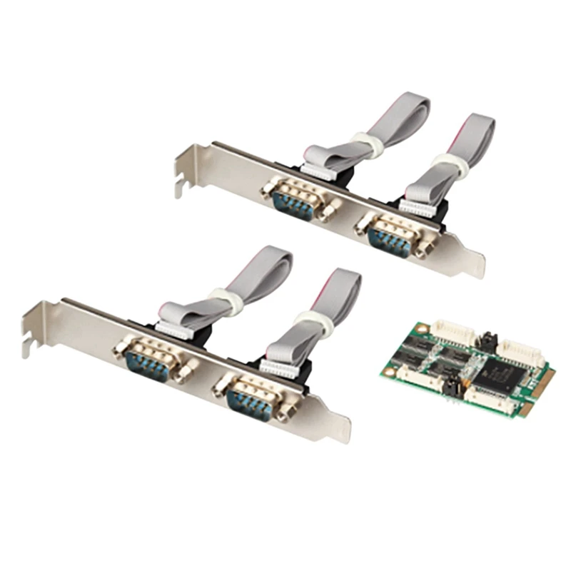 

Mini PCI Express, 4 порта, серийный COM DB9, многосерийная карта порта PCIE, карта промышленного контроллера