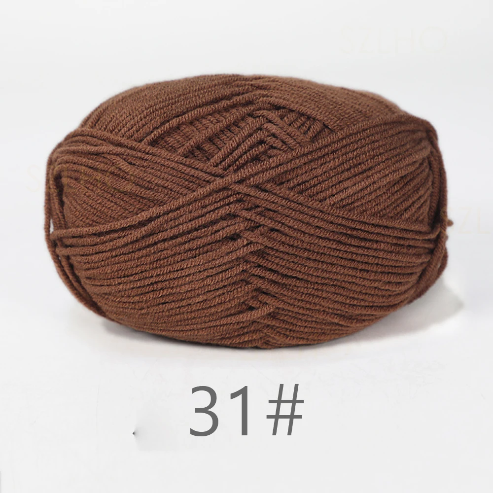 Luxurious Soft Milk Cotton Yarn Pack for Knitting and Crochet Projects - 5PCS, Total 250g