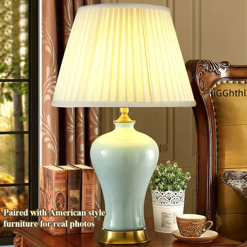 

Modern Ceramic Table Lamp LED Nordic Creative Fashion Simple Family Style Decoration Living Room Bedroom