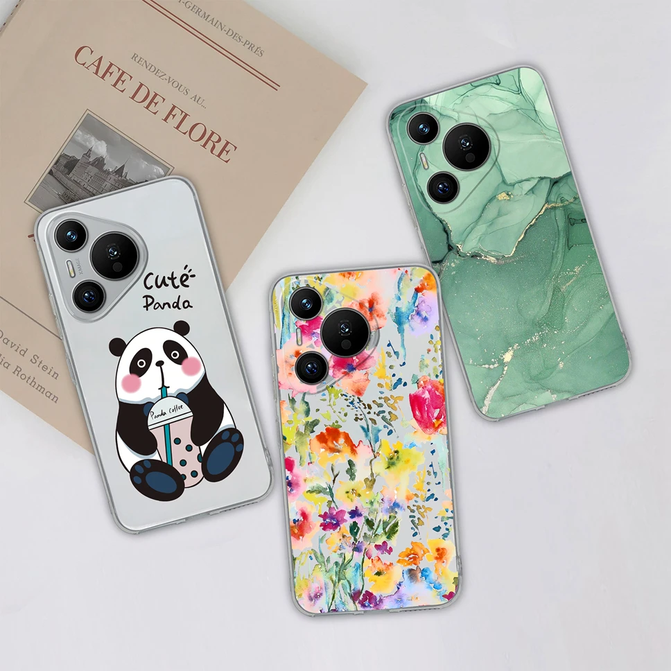 Transparent Cute Flower Phone Case - Soft TPU Silicone Shockproof Protective Cover