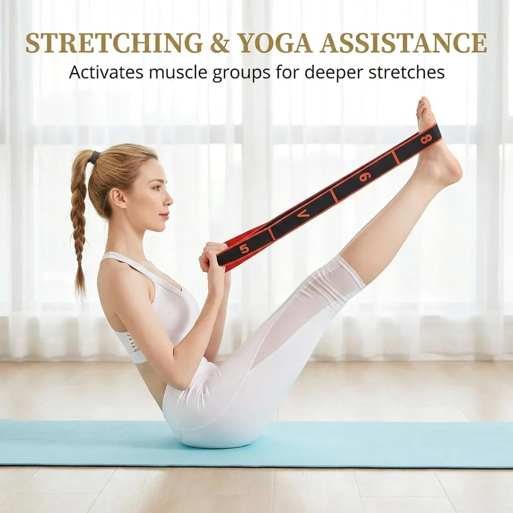 Enhanced Elastic Fabric Resistance Bands for Exercise – Non-Slip Stretch Loops for Yoga, Pilates, and Physical Therapy