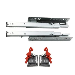 Premium Soft Close Undermount Drawer Runners - 500mm, 35kg Capacity, Full Extension Steel Glides, Zinc - Plated (10 inch)250mm)