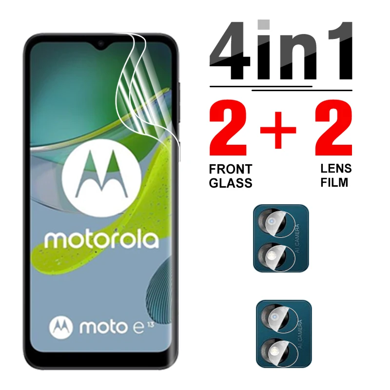 

Гидрогелевая защитная пленка 4 в 1 для Motorola Moto E13, Защитная пленка для объектива камеры Moto Rola E13 E 13 13E MotoE13 6,5 дюйма