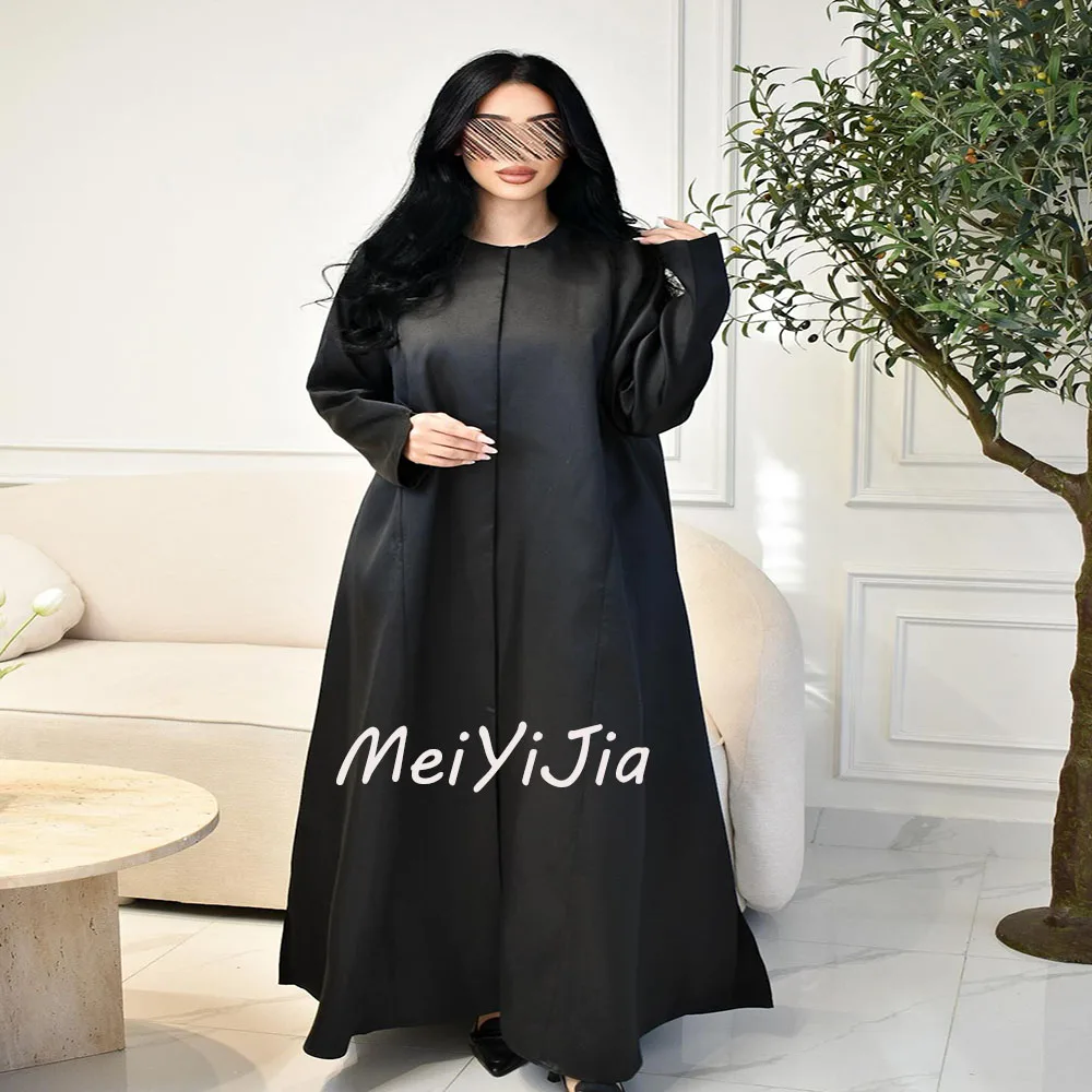 

Meiyijia Evening Dress Saudi Long Sleeves Elegant Satin Scoop Neckline Arabia Sexy Evening Birthday Club Outfits Summer 2024