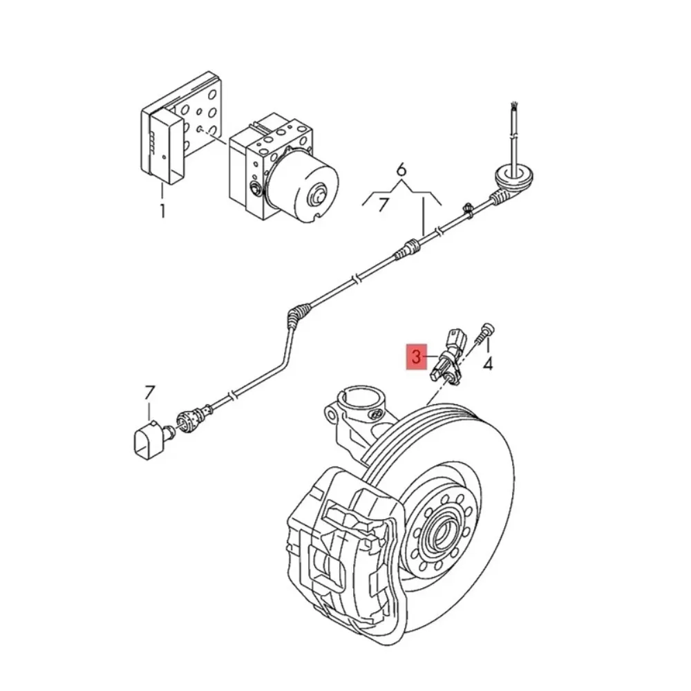 WHT003860 WHT003861 WHT003862 WHT003863 Wheel Speed ABS Sensor For VW Passat Caddy Jetta Audi A1 A3 Q3 TT Skoda Octavia