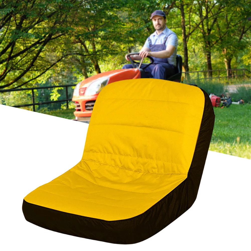 Mower Seat Cover Waterproof Lawn Tractor Seat Cover UV Resistant Riding Mower Seat Protector Cushion for 10-14 Inches High Seats
