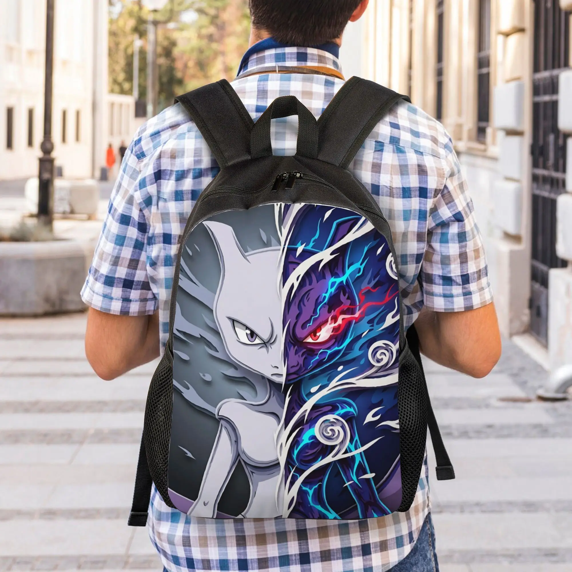 Zaini alla Moda, Zaino Pokemon, Daypack, Mochila, Zaino da Lavoro e Ufficio, Stile Retrò, Lavabile - immagine 5