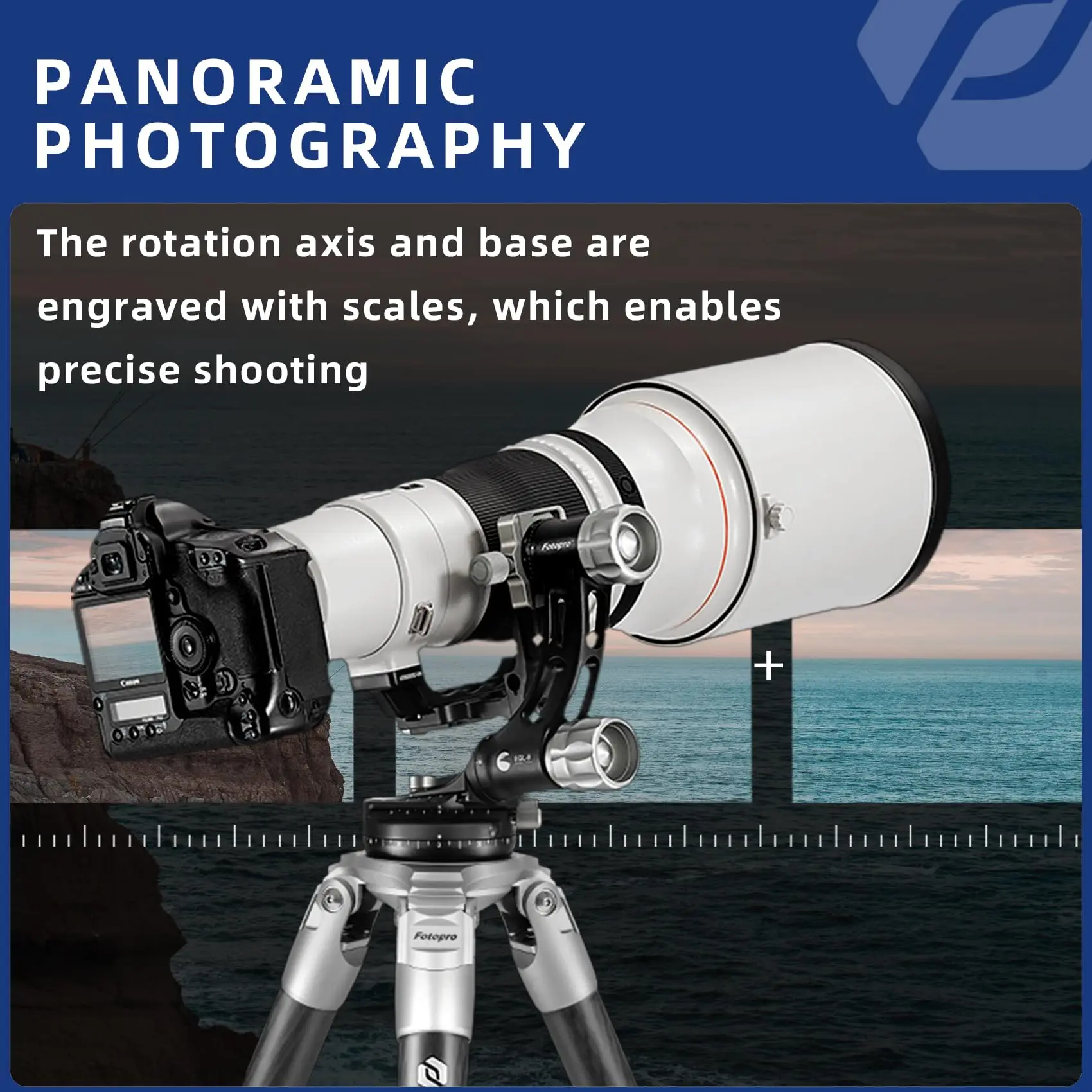 Fotopro E-6H E-9H Gimbal Head Aluminum Tripod Head for Wildlife Photography Astrophotography