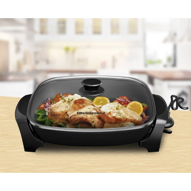 Elite Platinum 8 QT. XL Heavy Duty Electric Skillet EG-6203