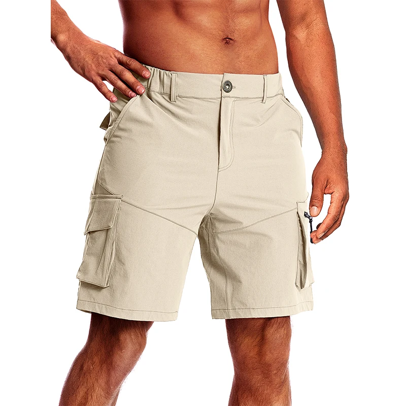 Summer Men's Shorts Waterproof Quick Dry Military Cargo Shorts Lightweight Outdoor Loose Tactical Pants Stretch Cargo Shorts