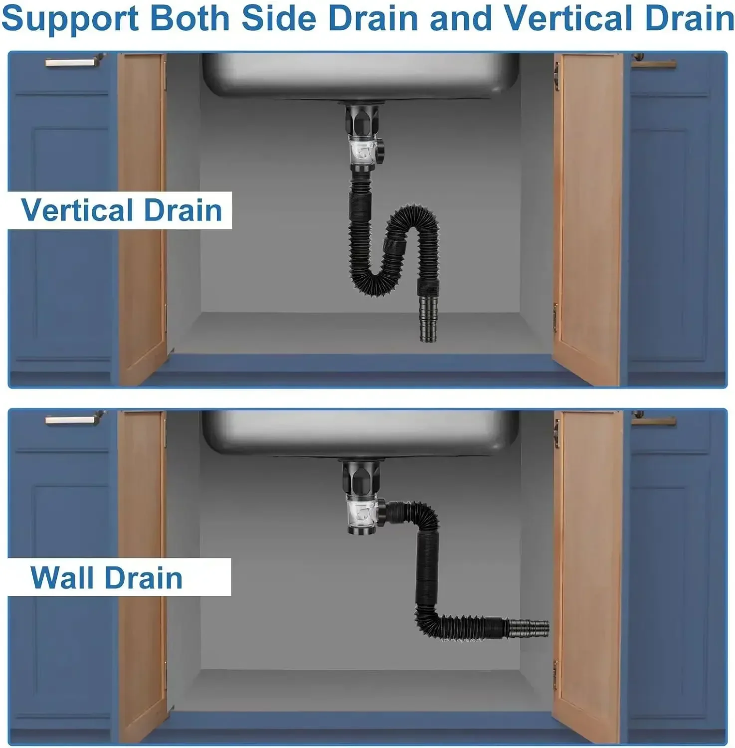 Universal Kitchen Sink Drain Hose and Odor Isolation Kit image 7