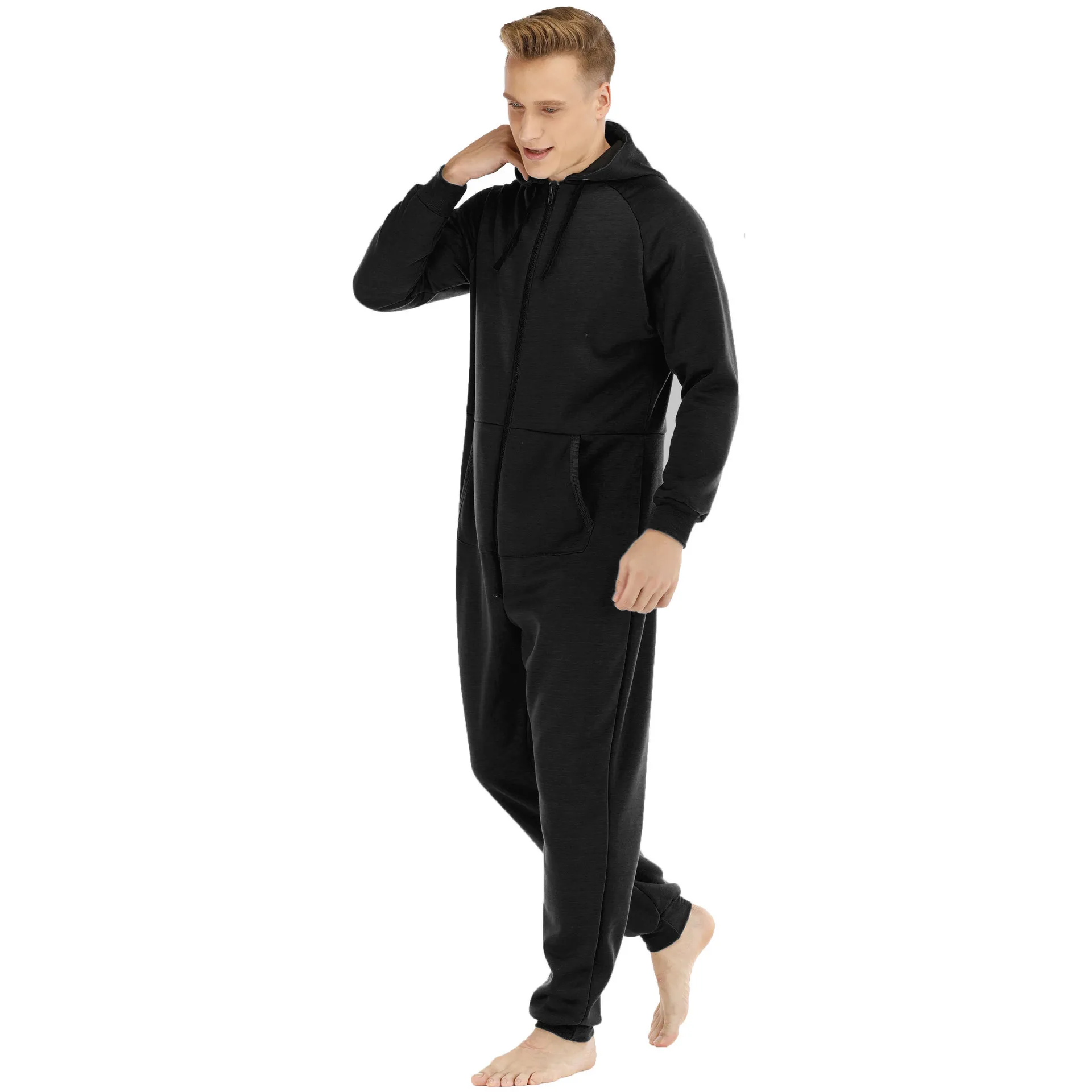 Men's Padded Sweater Jumpsuit Home Clothes Pajamas buffalo plaid pajama pants