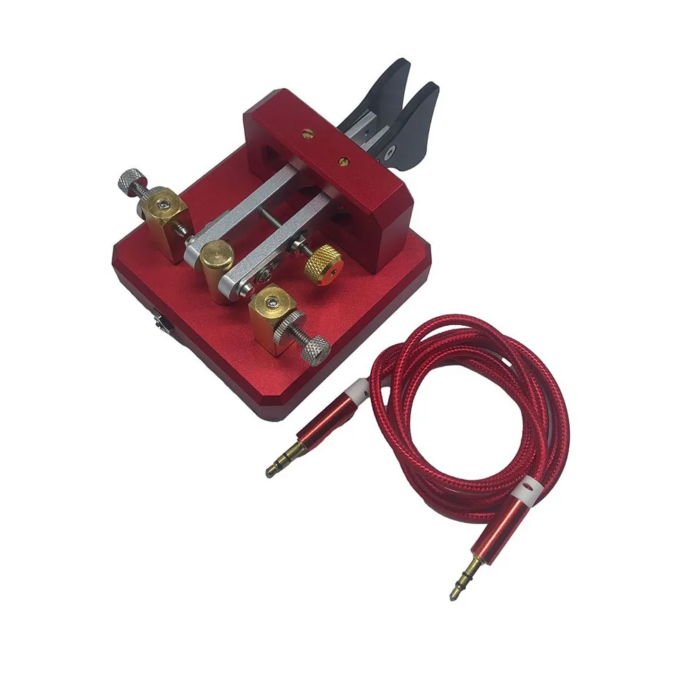 

Automatic Morse Keyer Dual-Paddle Telegraph Key CW Key For Ham Radio Users For Amateur HAM RADIO Stainless Steel Brass Aluminum