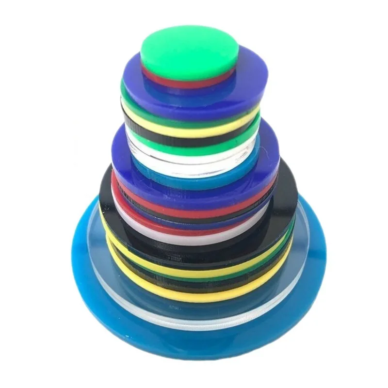 Plastic Acrylic Board Small Size Round Opaque 2mm Thickness for Signs DIY Crafts Advertising Decoration