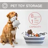Pet Bathtub with Water Drain Plug, Foldable Bathtub for Puppy Small Dogs Cats, Portable & Space Saving Design, BPA Free, Grey 4