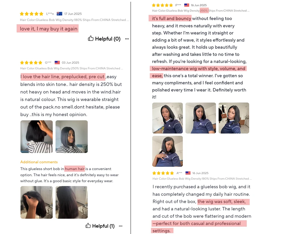 Human Hair Wigs 250% Density Straight Wear And Go Glueless Bob Wig For Women Ready To Go Human Hair Wigs 4x4 Lace Closure Wig Human Hair