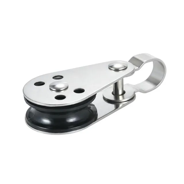 25mm Paslanmaz Çelik Kasnak Tek Tekerlek Yük Taşıyan Döner Kaldırma Halatı Kasnak Naylon Asılı Tel Çekme Tekerleği Spor Salonu Aksesuarı