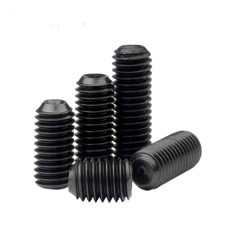 10pcs/lot Headless Cup Point Set Screw M2 M2.5 M3 M4 M5 M6 M8 M10 Carbon Steel Hex Socket Se Screw Hardness 12.9 GRADE