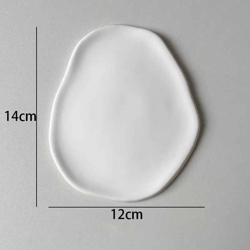 European Ceramic Storage Tray Modern Irregular Frosted Bedroom Jewelry Organizer Afternoon Tea Dessert Trays Home Decoration