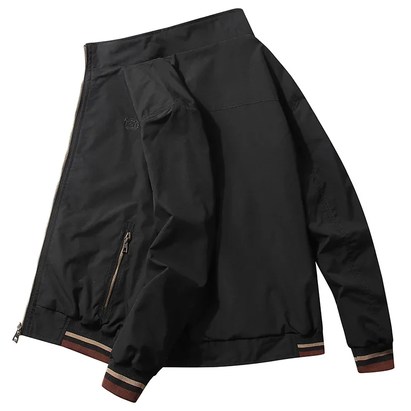 thumbnail image 1 of Chaqueta cortavientos de doble cara para hombre, chaqueta de béisbol estilo aviador de algodón puro, abrigo de estilo hip hop, ropa de calle, multicolor, 2024, 1 of 5