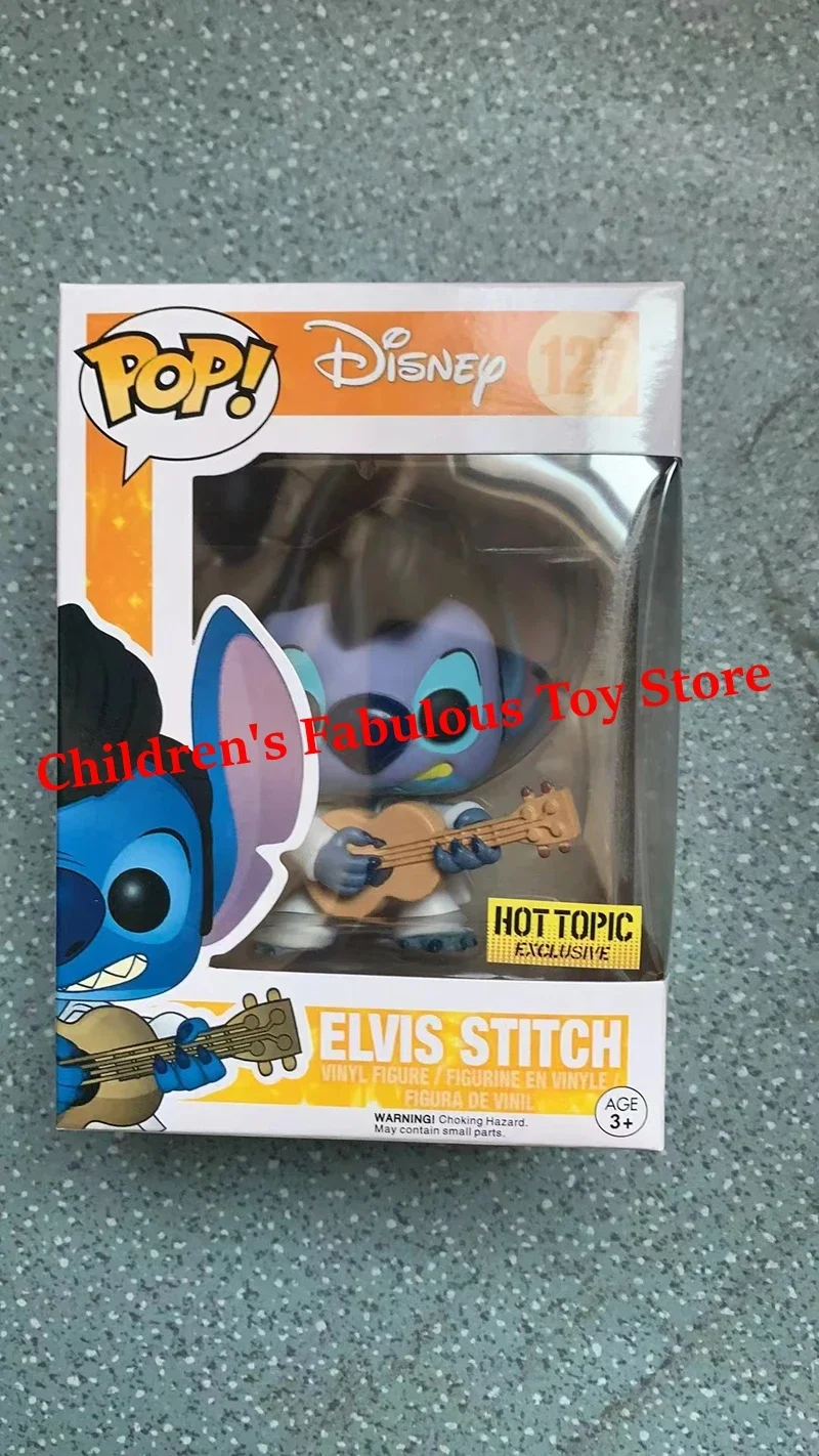 thumbnail image 1 of FUNKO POP Scrump 126# Elvis Stitch 127# Summer Stitch 636# Stitch 159# Figuras de acción Colección Modelo Juguetes para regalo de cumpleaños, 1 of 5
