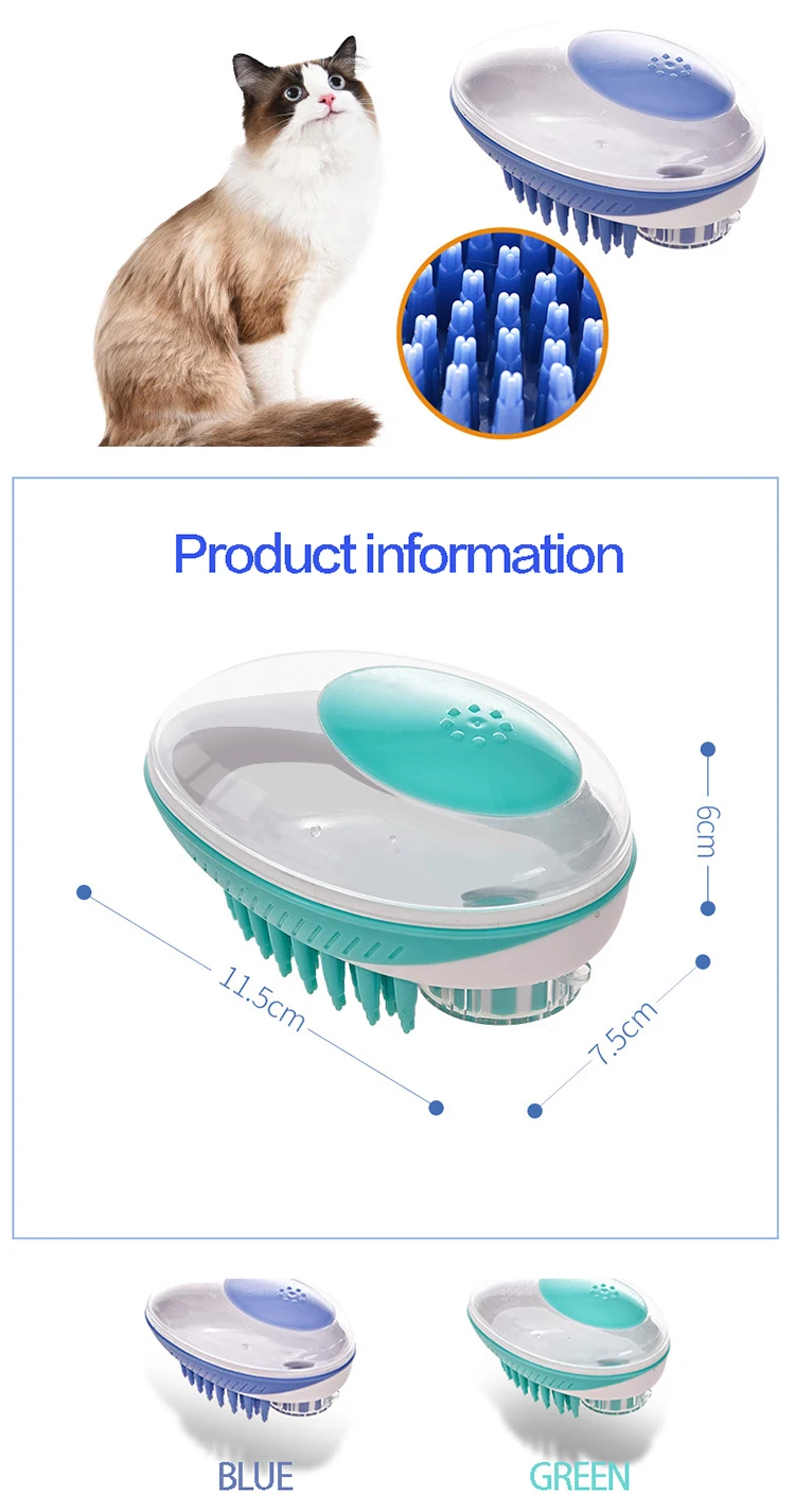 2-in-1 Pet Bath Brush – Soft Silicone SPA Massage & Grooming Comb for Dogs & Cat