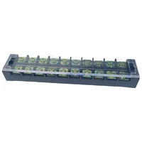 1Pcs TB4510 45A 600V Dual Row Barrier Screw Terminal Block Strip Wire Connector Insulated DIY Electrical Fix Fence High Quality 5
