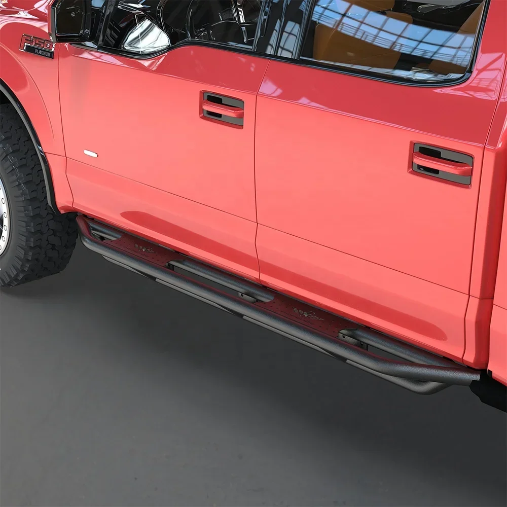 

Black Textured Finish Steel Side Step for Ford F150 2015-2021 4 Doors Pickup Running Board
