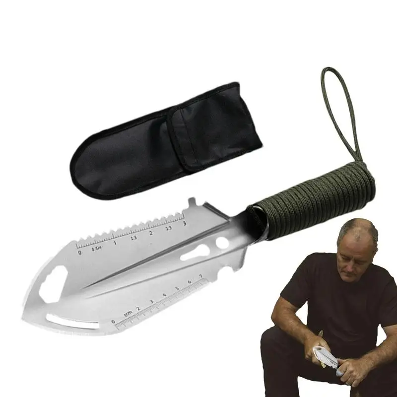 

Лопата для выживания портативная Лопата для выживания с нейлоновой веревкой многофункциональный ключ съемник для ногтей отвертка линейка открывалка для бутылок садовый