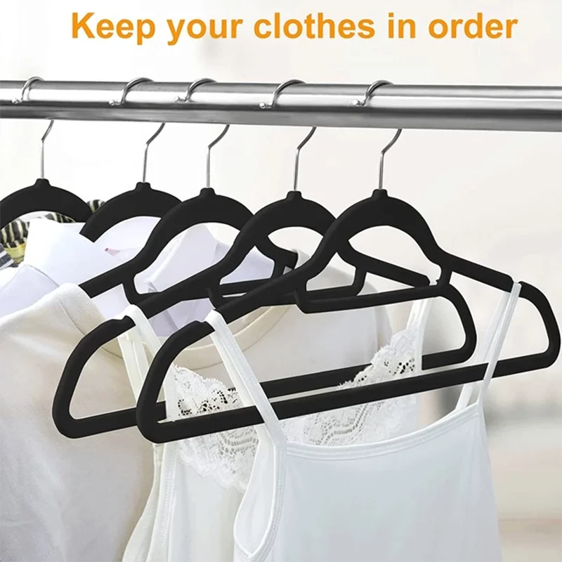 10Pcs Flocked Hanger Home Non-slip Velvet Hangers Elegant Coat Clothes Hanger Strong Durable Racks Hanger 5