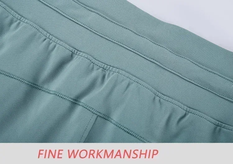 Lemon Summer Quick-Dry Drawstring Waist Running Shorts Gym Wear Women Sports Workout Athletic Shorts with Pockets 4 Inches
