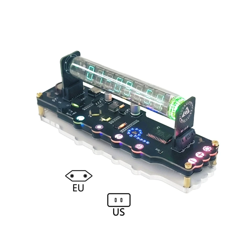 

luorescent Tube Clock LED Tube Clock RGB Color Changing Clock Decoration N58E