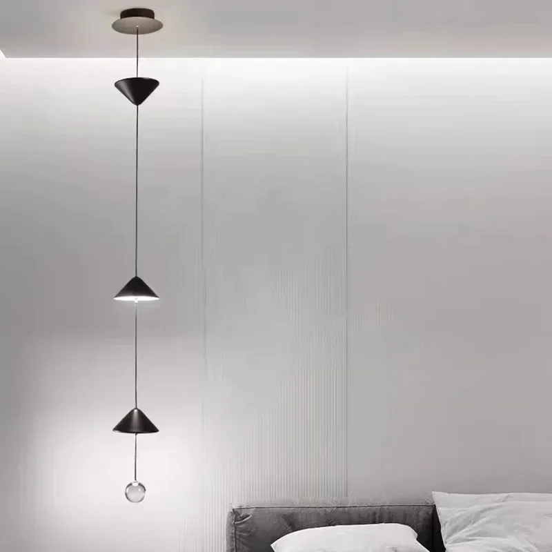 

Modern Art Deco LED Pendant Lights White Black Aluminium Living Room Bedroom Hanging Lamp Dimming Dropshipping Chandeliers