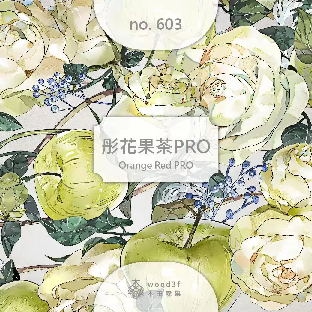 

Orange Red Fruit Floral Washi PET Tape for Card Making DIY Scrapbooking Decorative Sticker