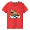 Dog Man Print t shirt for kids boy 10years Kawaii 100%Cotton Short Tops Anime Tees pride tshirt y2k one piece kids clothes girls 6