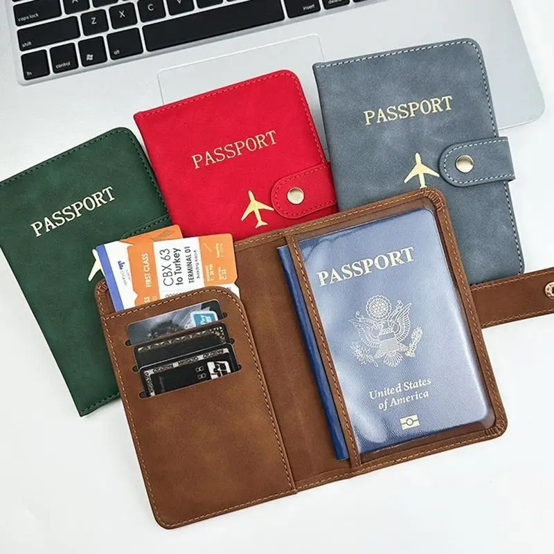 New Waterproof Passport Holder Covers Case Travel PU Leather Credit Card Wallet Cute Passport Book For Women/Men Passport Cover - 3
