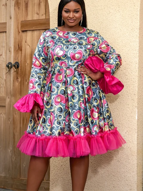 Ada Long Flare Sleeve Satin Dress