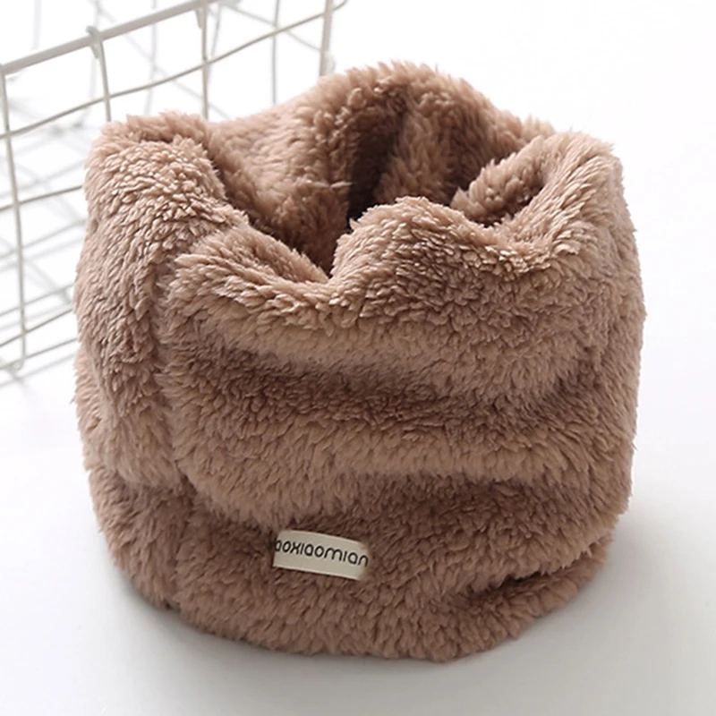 Velvet Girls Neck Scarf Toddler Winter Scarf Thick Warm Boys Baby Plush Collar Children Ring Winter Accessories